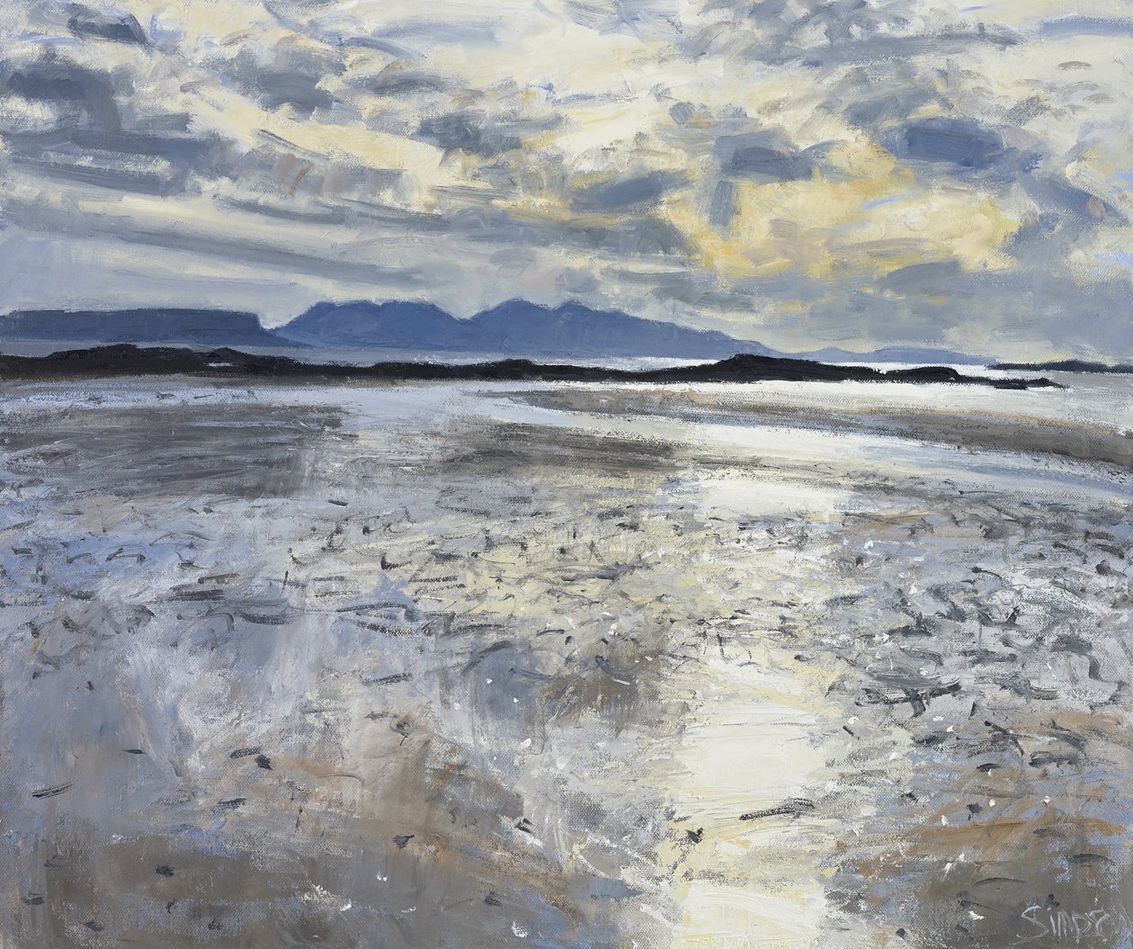 Avondlicht, eb, 2013 (olieverf op doek) door Charles Simpson