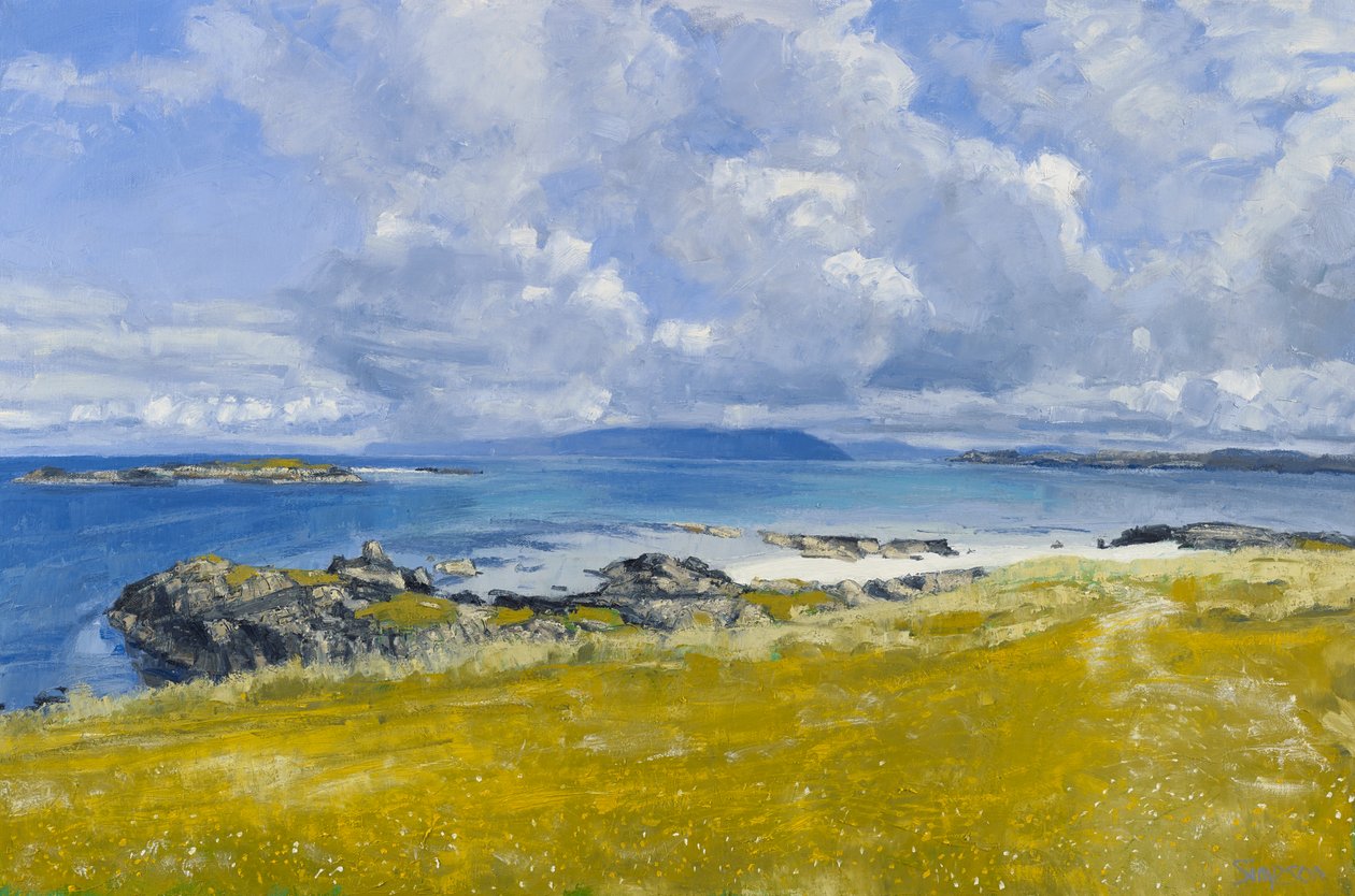 North Shore, Iona, 2015 (olieverf op doek) door Charles Simpson