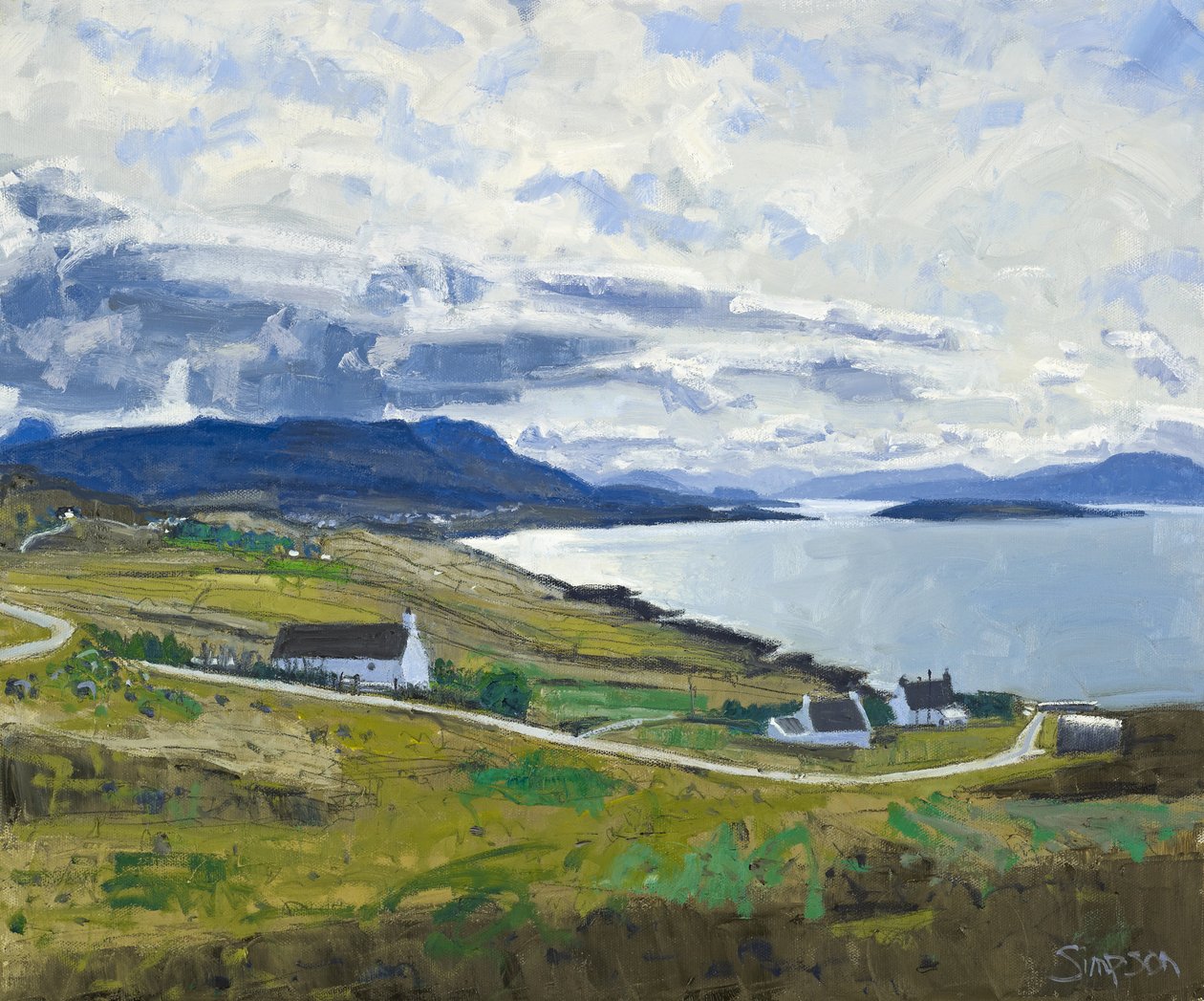 Naar Ben Mor Coigach, 2011 (olieverf op doek) door Charles Simpson