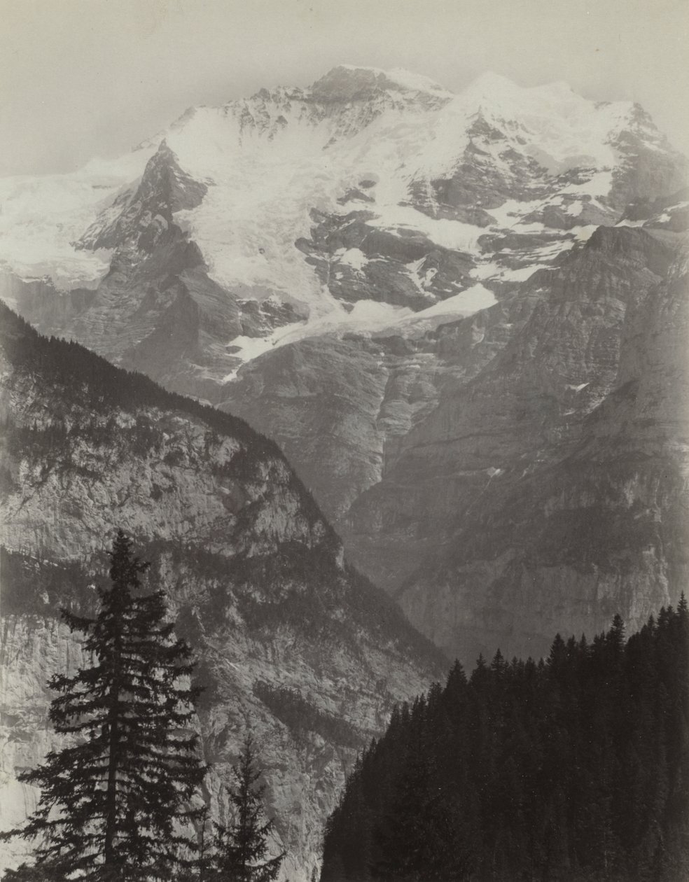 Jungfrau, Uitzicht vanaf Mürren, Zwitserland door Charles Soulier
