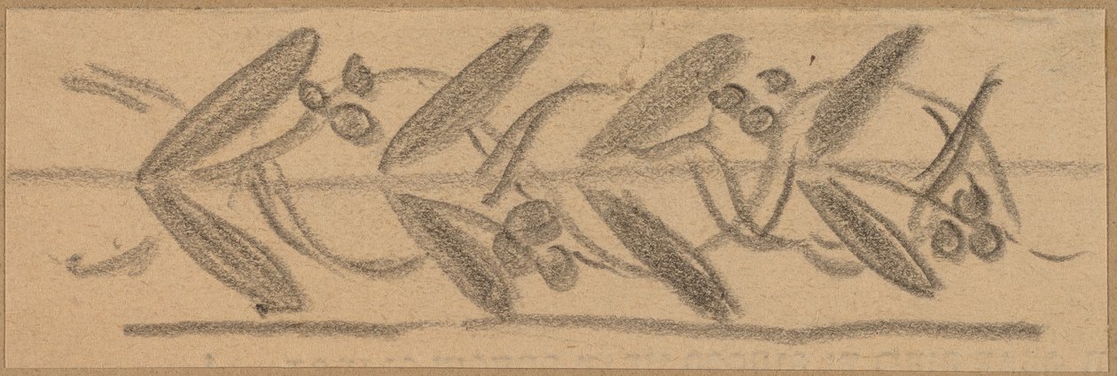 Studie voor een Randontwerp door Charles Sprague Pearce