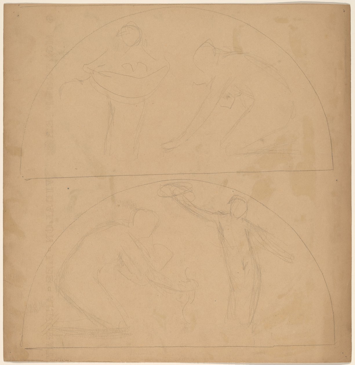 Studie voor een randontwerp door Charles Sprague Pearce