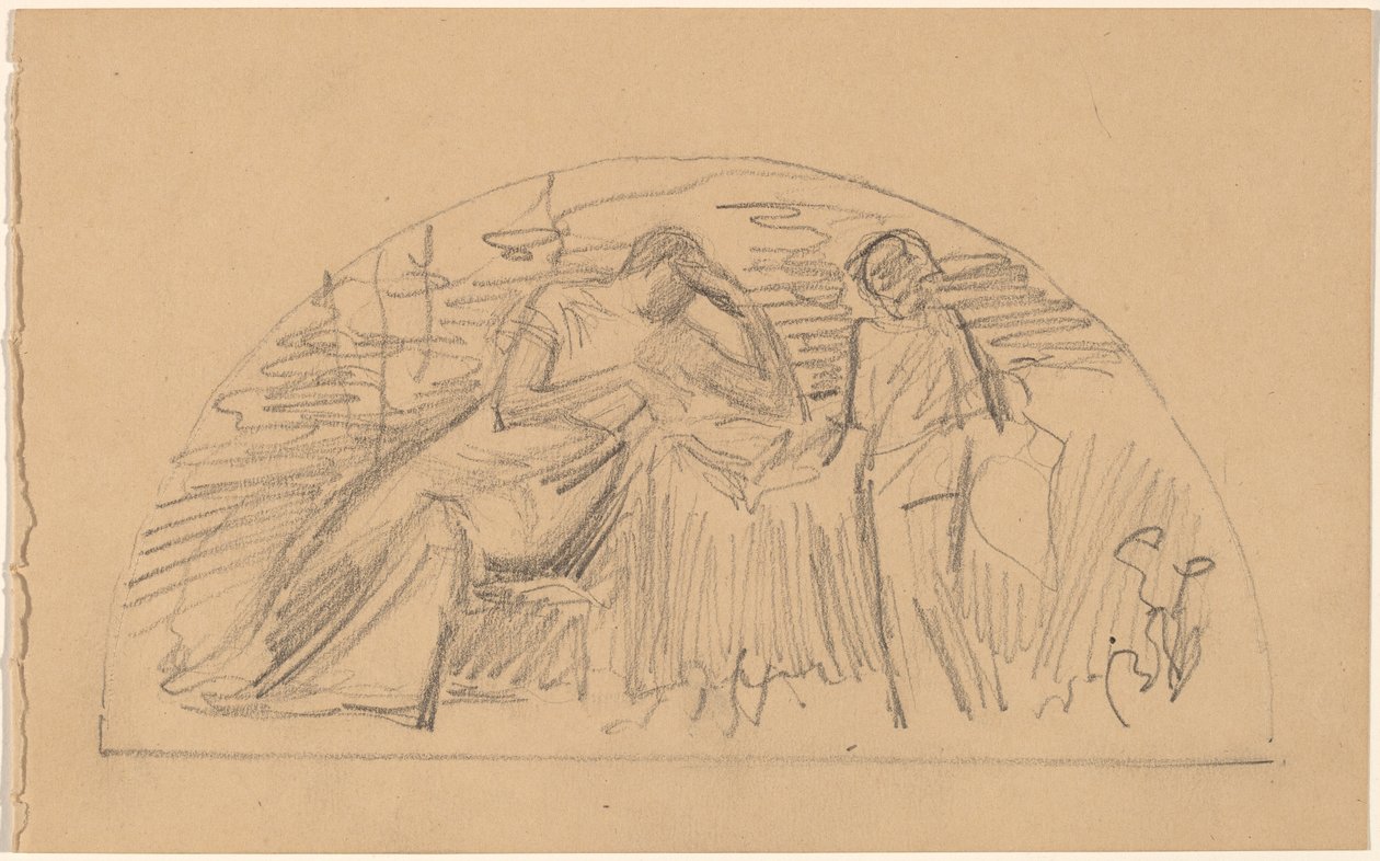 Studie voor een Lunet door Charles Sprague Pearce