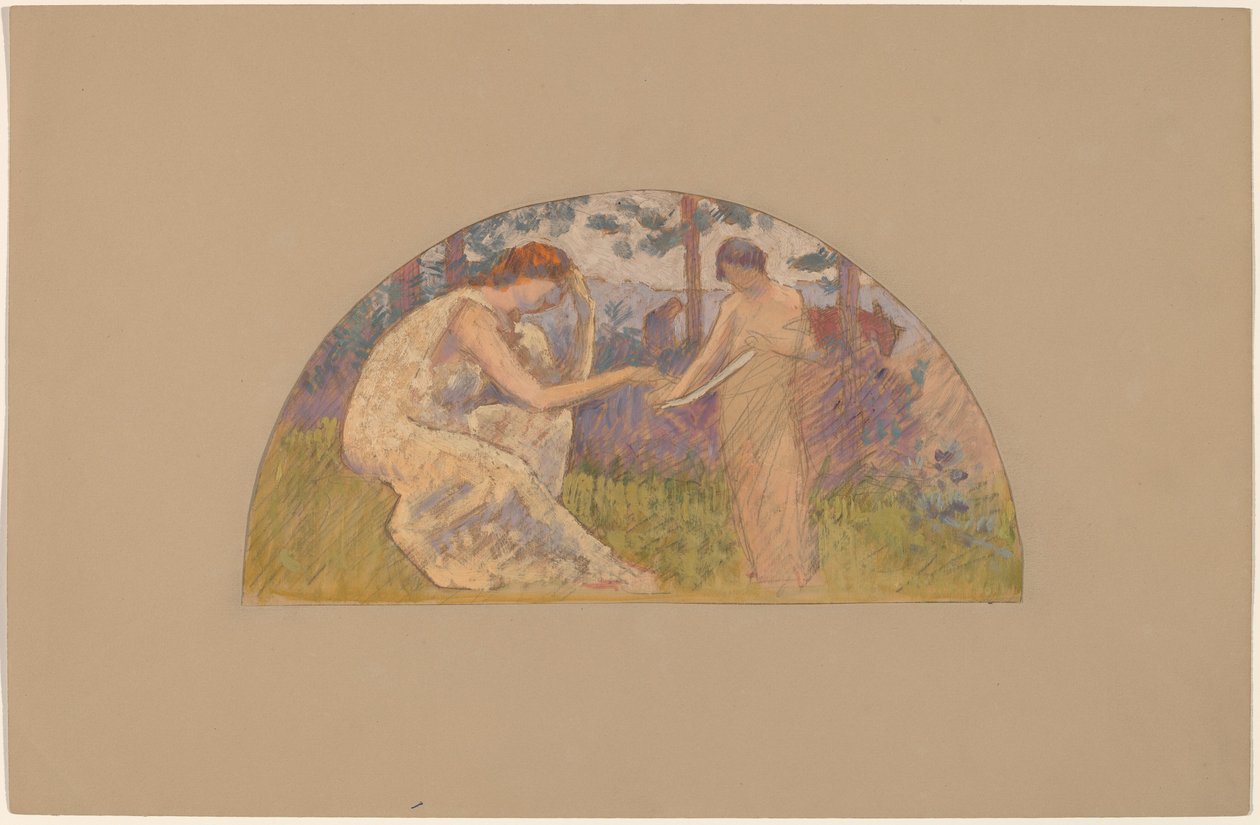 Studie voor een Lunet door Charles Sprague Pearce