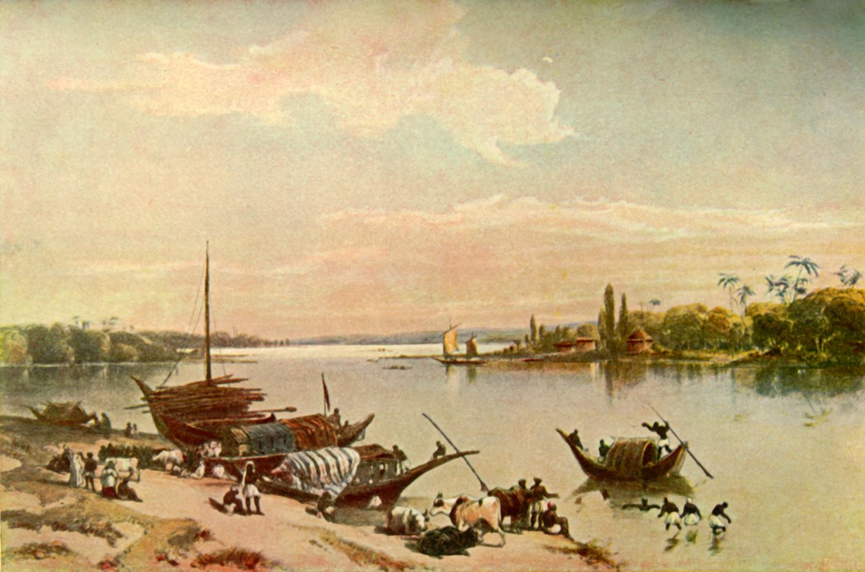 Barrackpur - Aan de Ganges nabij Calcutta, 1840s, 1901 door Charles Stewart Hardinge