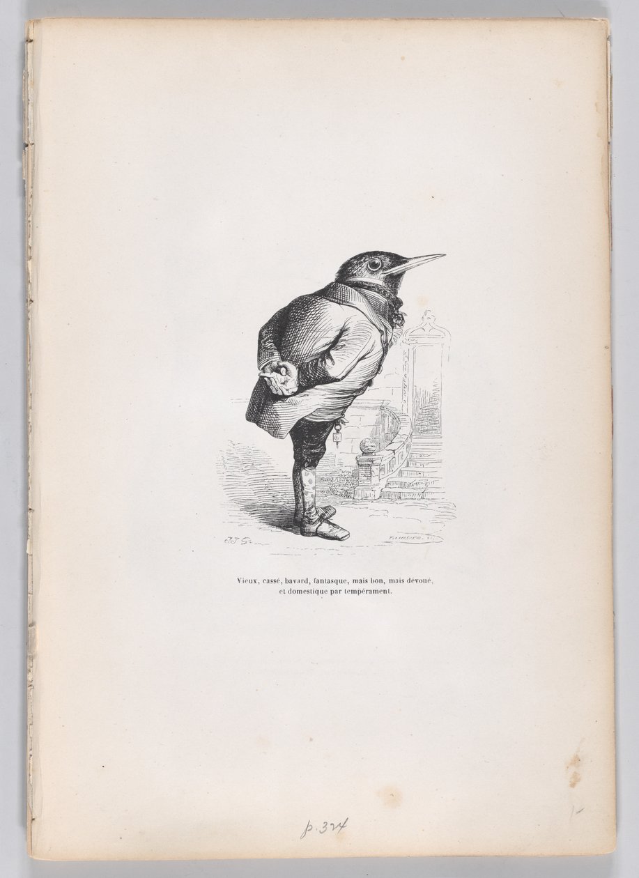 Oud, gebroken, verwilderd, grillig, maar goed, toch toegewijd en huiselijk van aard door Charles Tamisier
