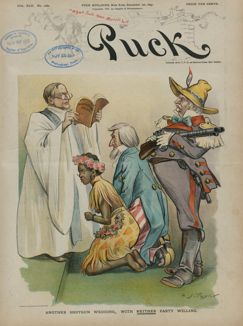 Nog een schijnhuwelijk, met geen van beide partijen bereid, 1897 door Charles Taylor