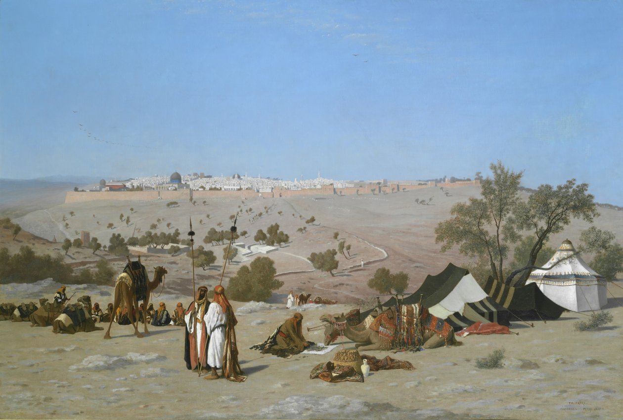 Jeruzalem vanaf de Olijfberg door Charles Theodore Frere
