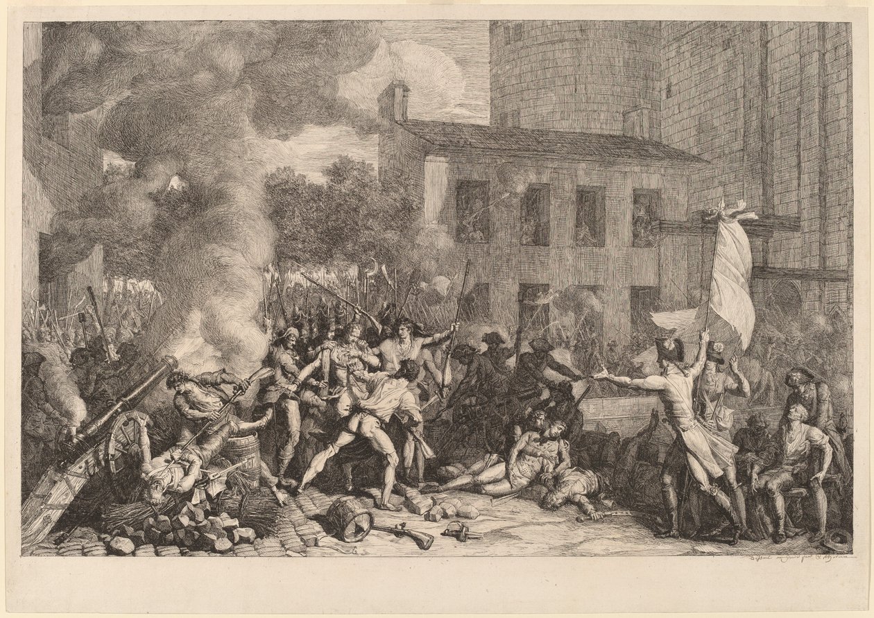 Bestorming van de Bastille, 14 juli 1789 door Charles Thevenin