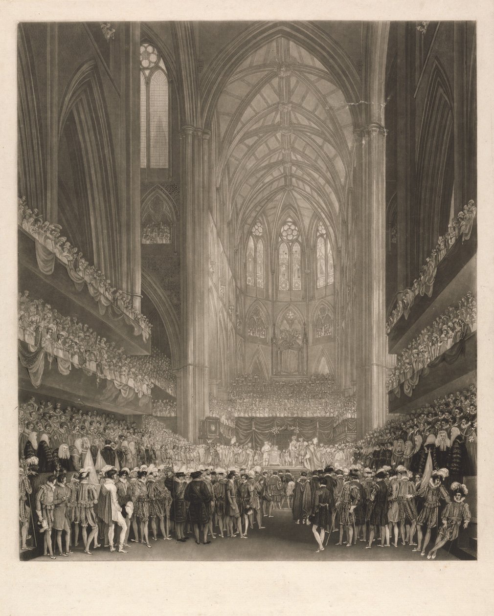 Kroning van koning George IV in Westminster Abbey door Charles Turner