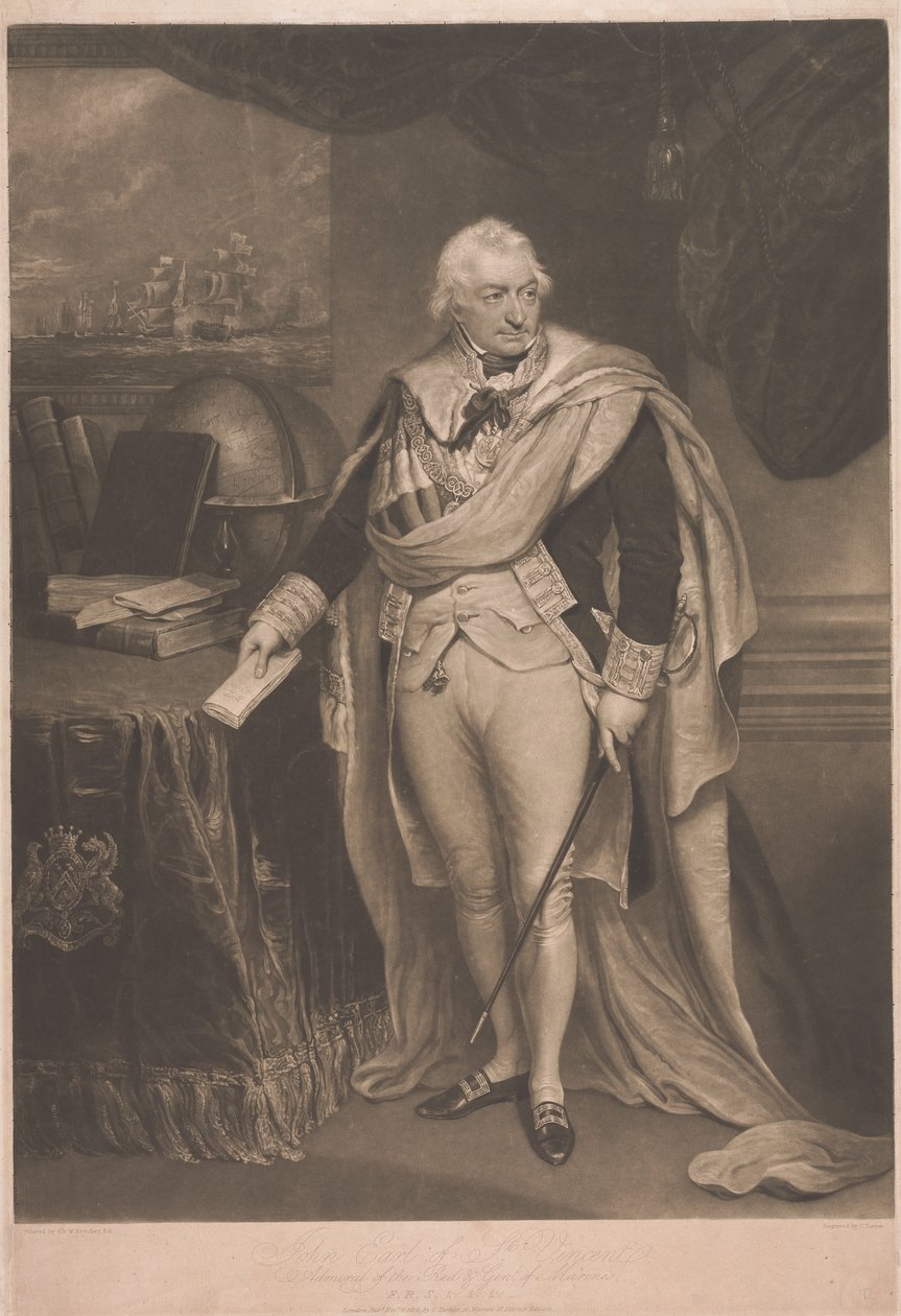John, graaf van St. Vincent, admiraal van de Rode Vloot door Charles Turner