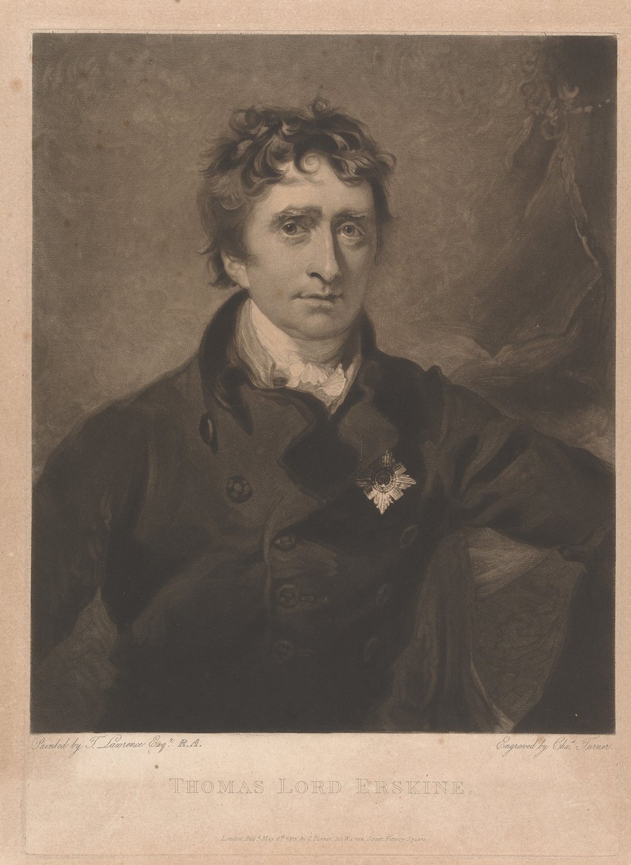 Thomas Erskine, 1e baron Erskine door Charles Turner