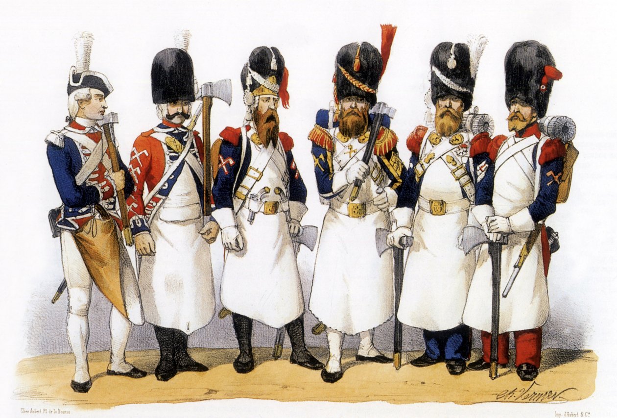 Uniformen van het Franse leger: Infanterie Pioniers door Charles Vernier