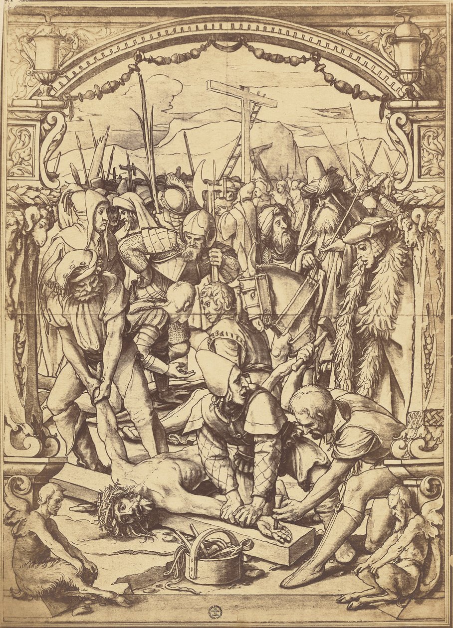 Christus is aan het kruis genageld door Charles Von Bouell