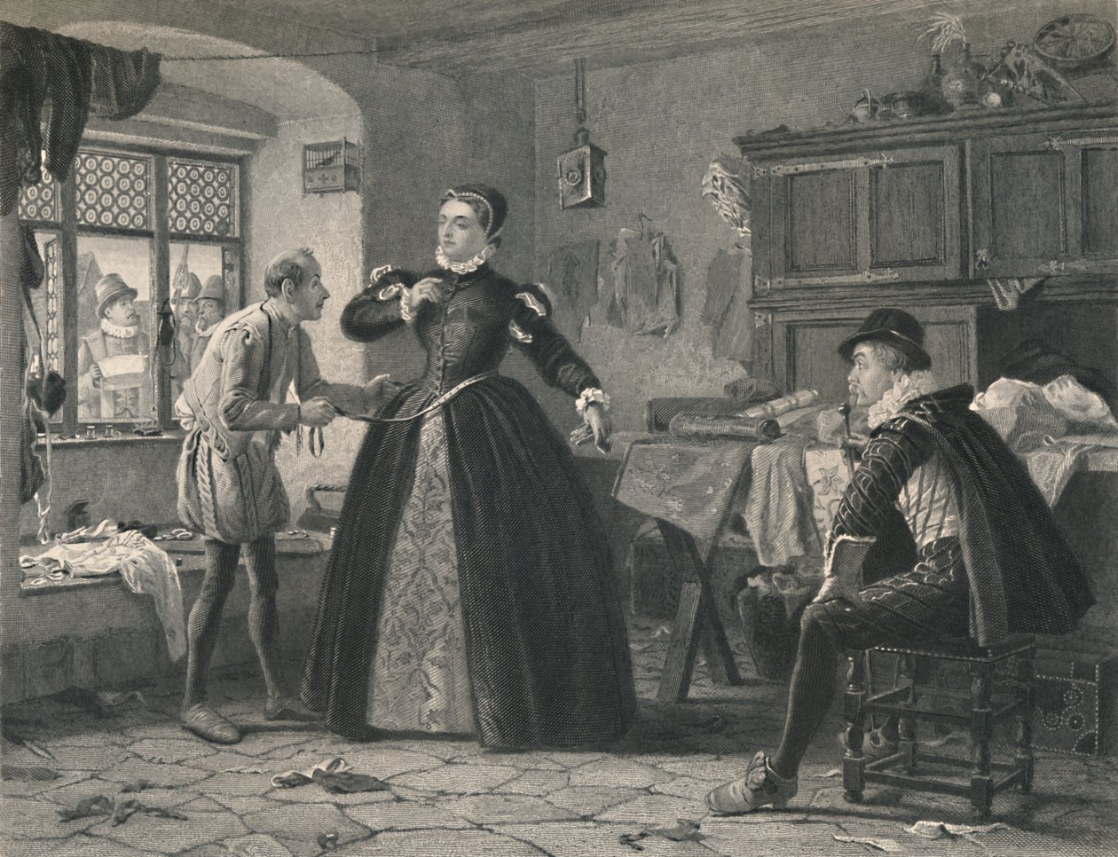 De Kleermaker van de Dame Koning Hendrik IV - Tweede Deel, ca. 1870 door Charles W. Sharpe