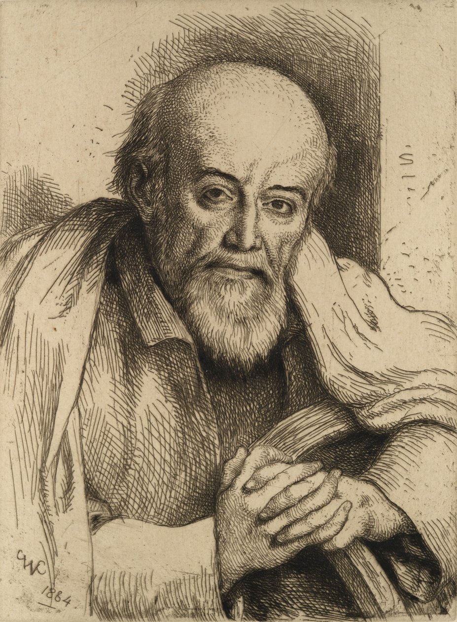 Portret van Samuel Palmer, 1884 door Charles West Cope