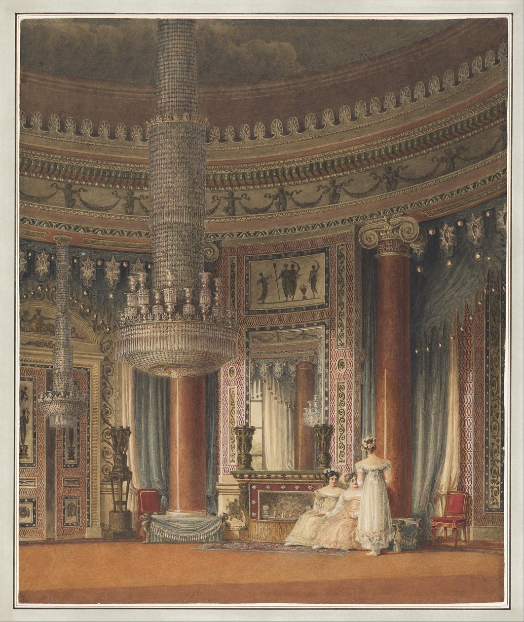 De circulaire eetkamer van Carlton House, Londen door Charles Wild