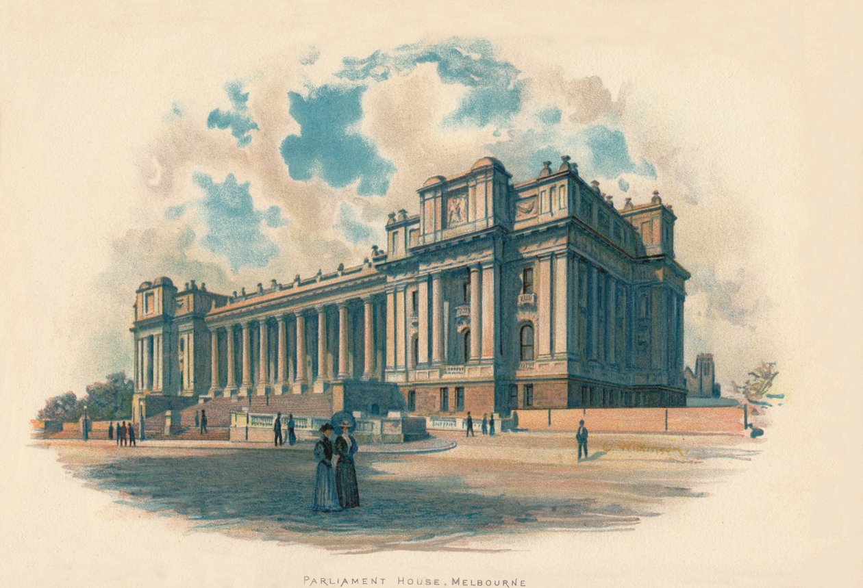 Parlementsgebouw, Melbourne, c1890 door Charles Wilkinson