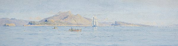 Een Zonnige Dag aan de Kust, Villefranche sur Mer door Charles William Wyllie