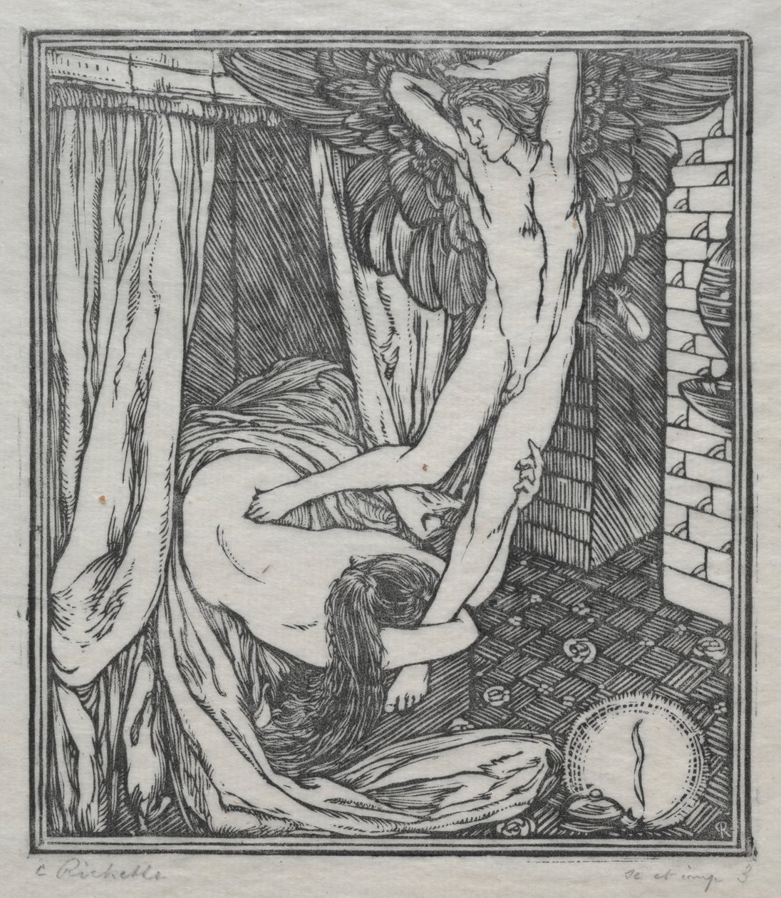 De Liefde van Cupido en Psyche: De Vlucht van Cupido door Charles de Sousy Ricketts