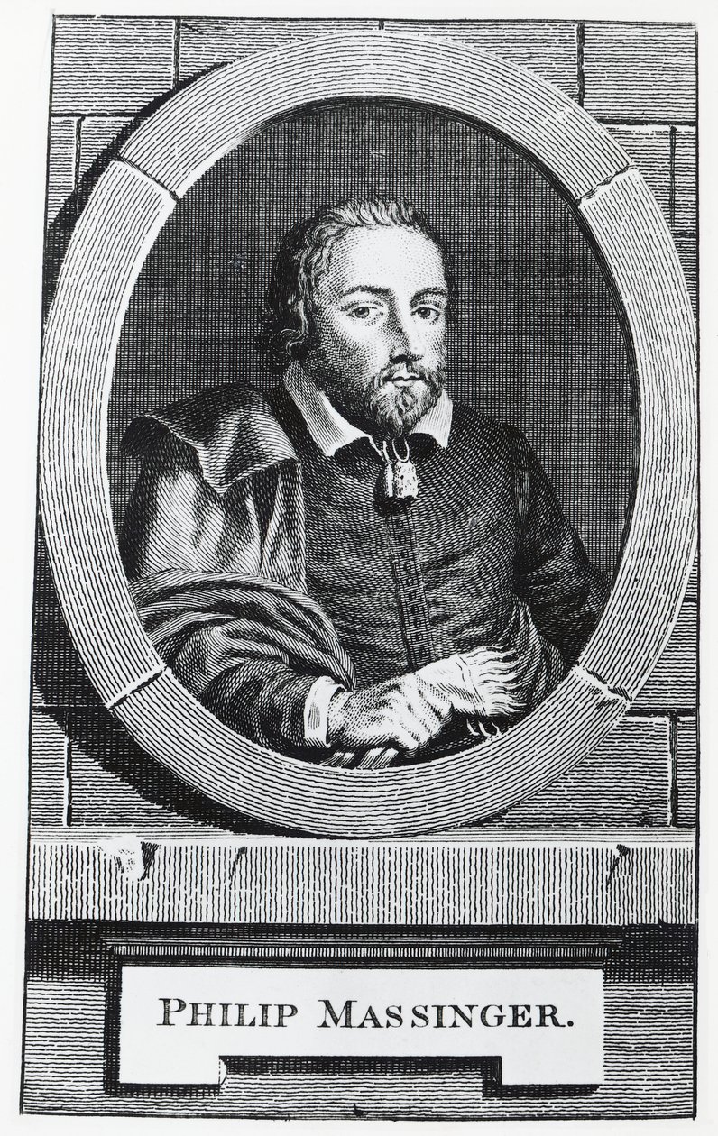 Portret van Philip Massinger (Salisbury) door Charles the Elder Grignion