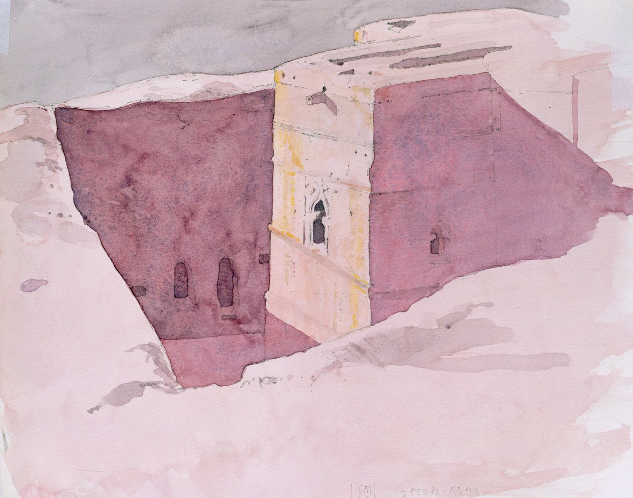 Giorgis Zonsondergang, Lalibela, Ethiopië, 1996 door Charlie Millar