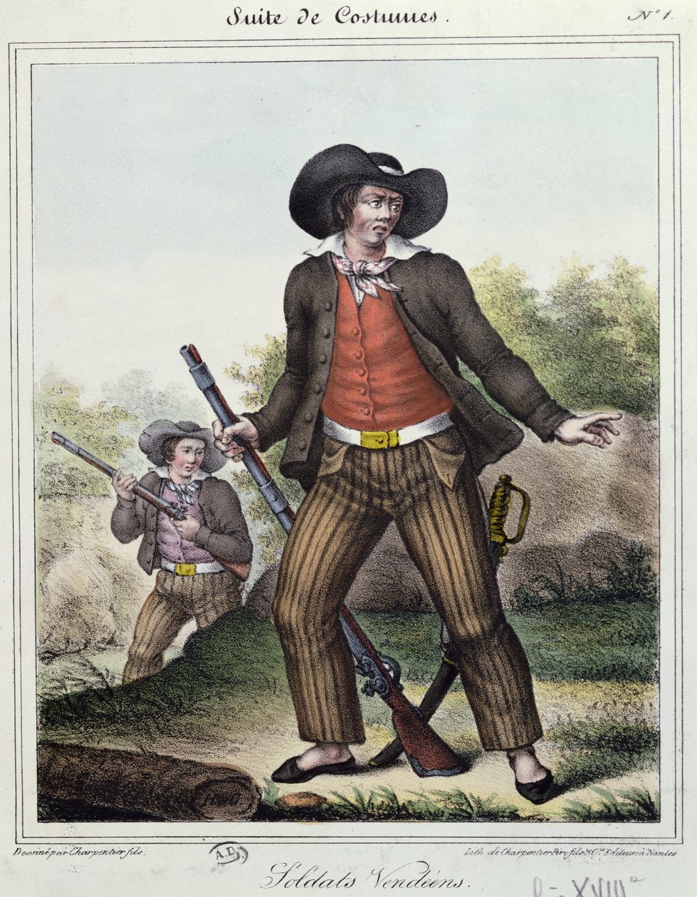 Soldaten van de Vendée ten tijde van de Franse Revolutie, c.1845 door Charpentier