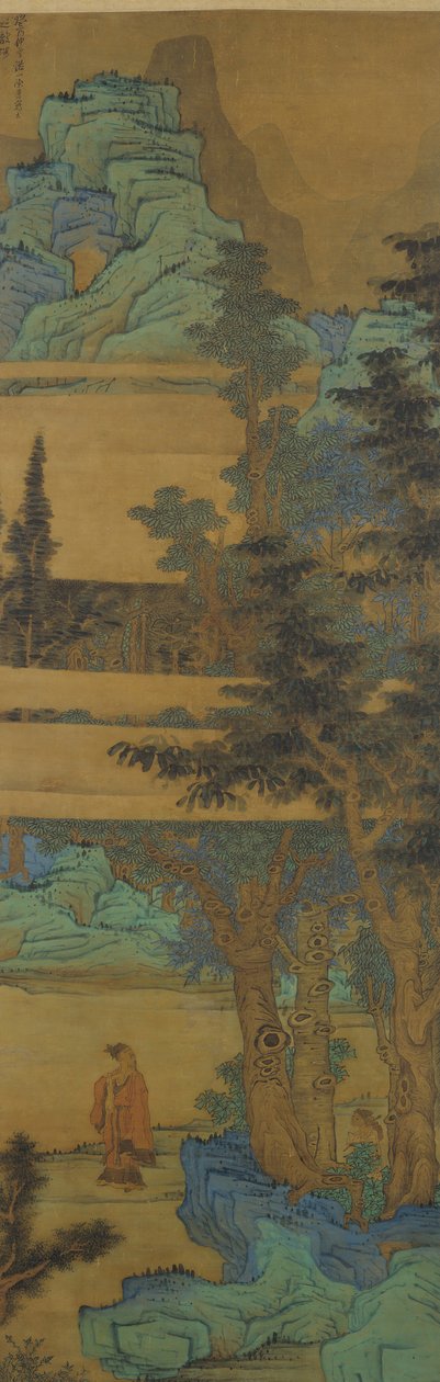 Landschap in de Blauwe-en-Groene Stijl door Chen Hongshou