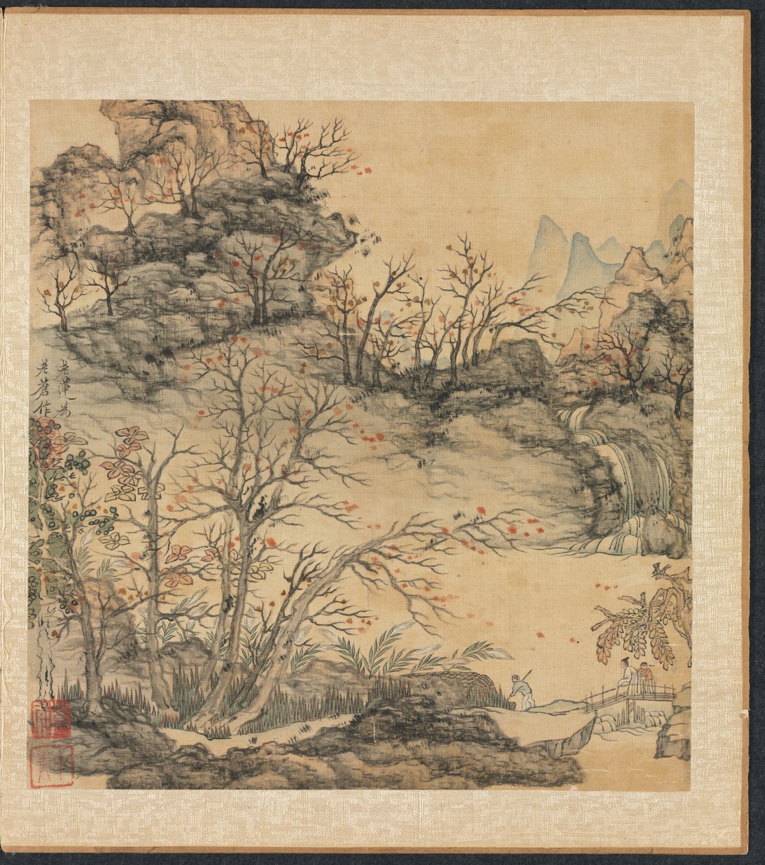 Schilderijen naar Oude Meesters: Herfstlandschap door Chen Hongshou