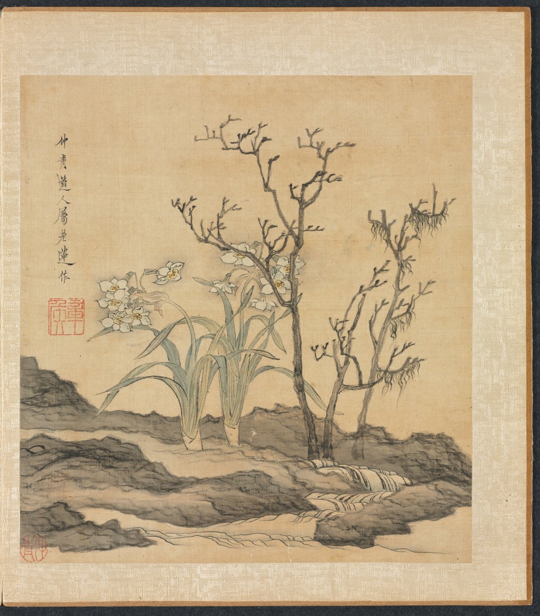 Schilderijen naar Oude Meesters: Narcissus en Kale Bomen, 1598-1652 door Chen Hongshou