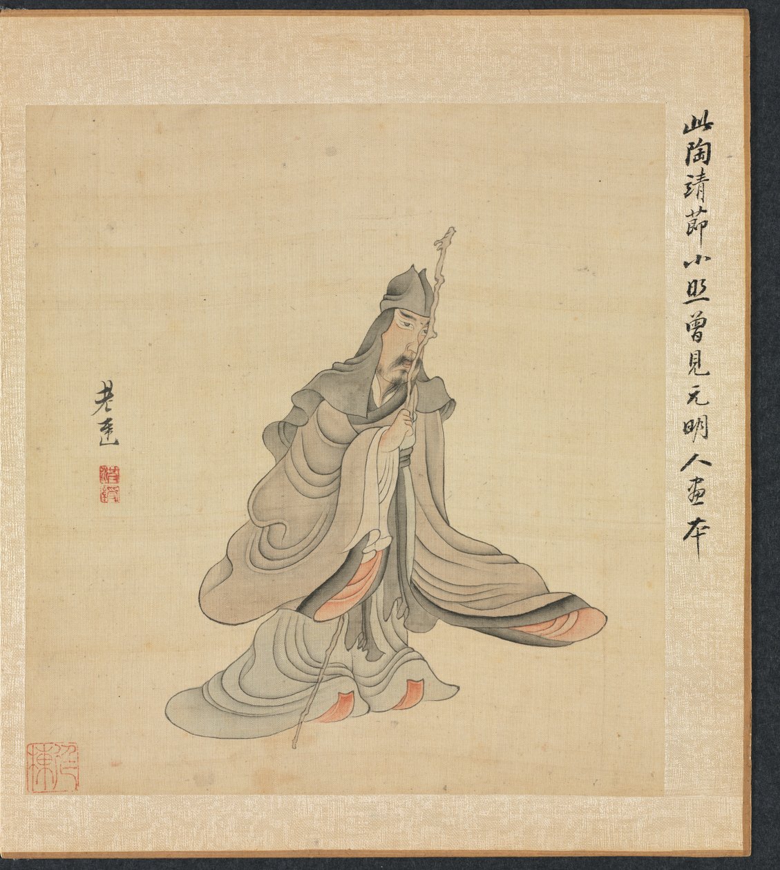 Schilderijen naar oude meesters: Portret van Tao Yuanming, 1598-1652 door Chen Hongshou
