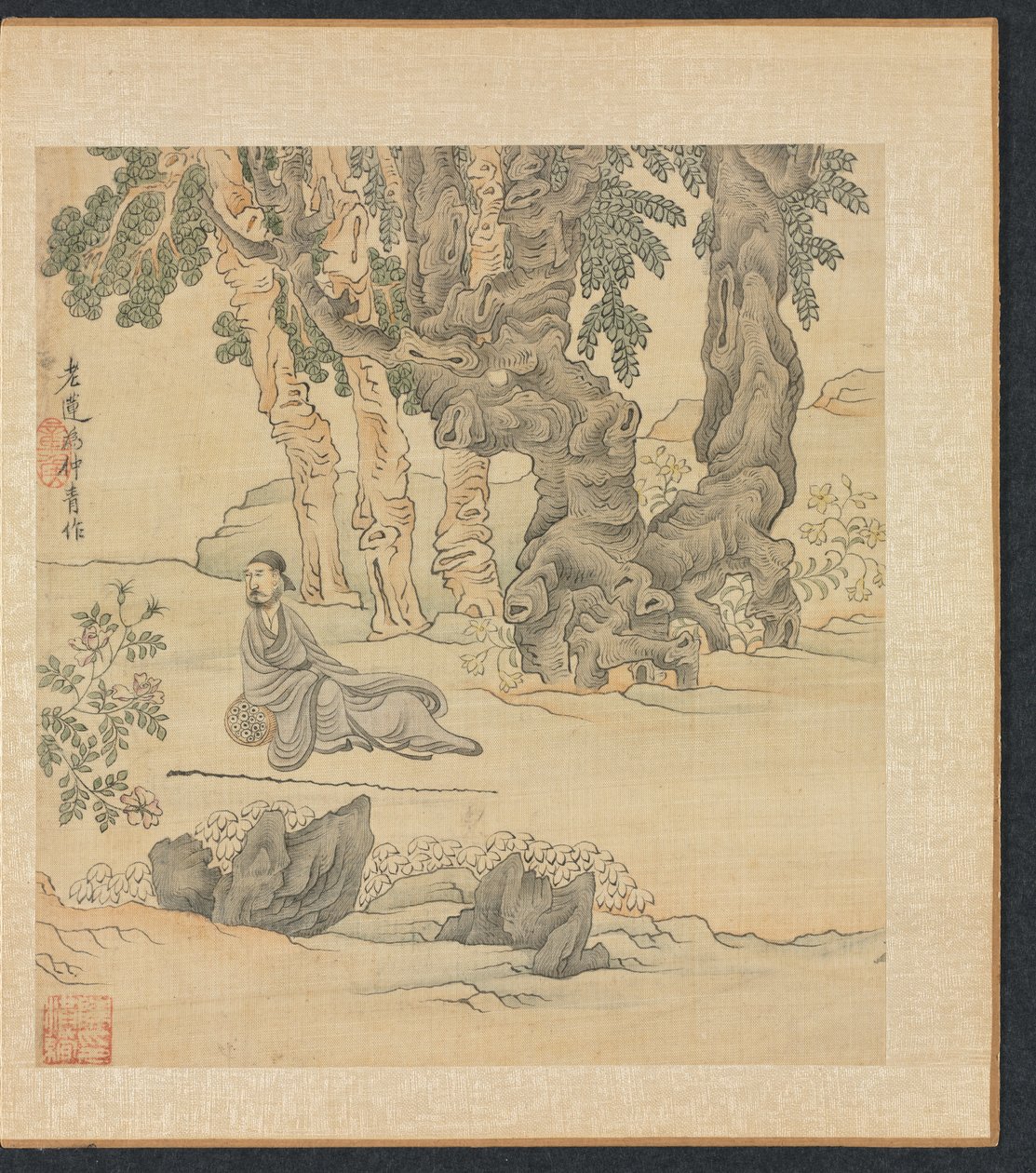 Schilderijen naar Oude Meesters: Portret van Zhongqing in een landschap, 1598-1652 door Chen Hongshou