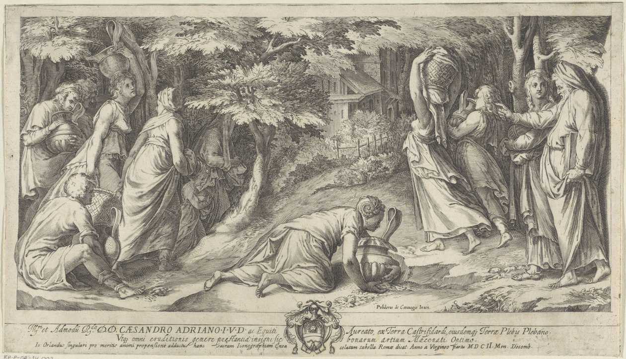 De Israelieten vluchten uit Egypte door Cherubino Alberti