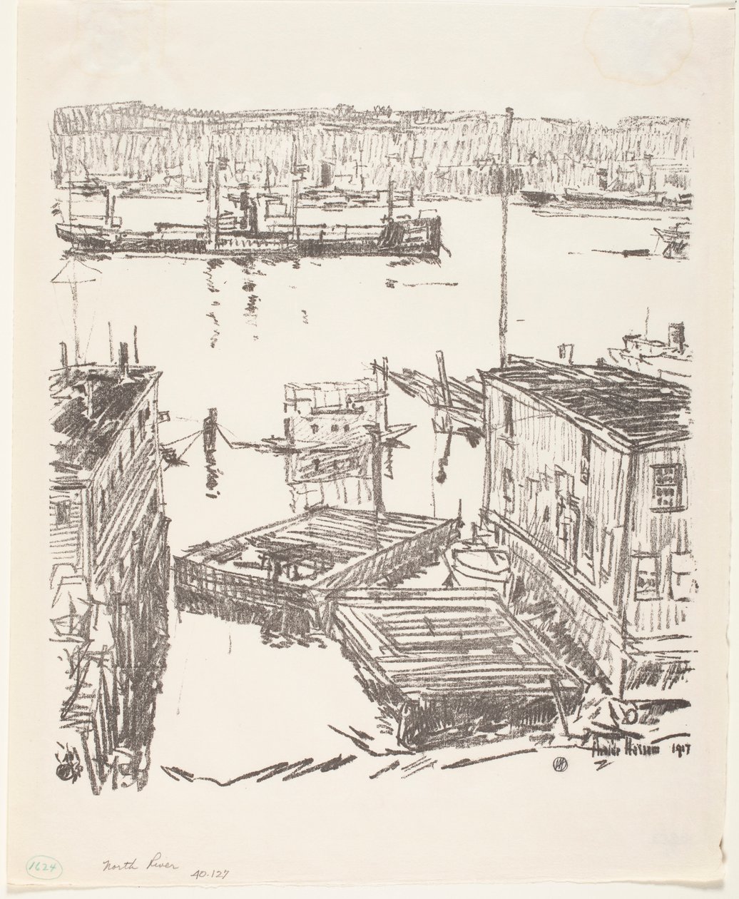 Noordrivier door Childe Frederick Hassam