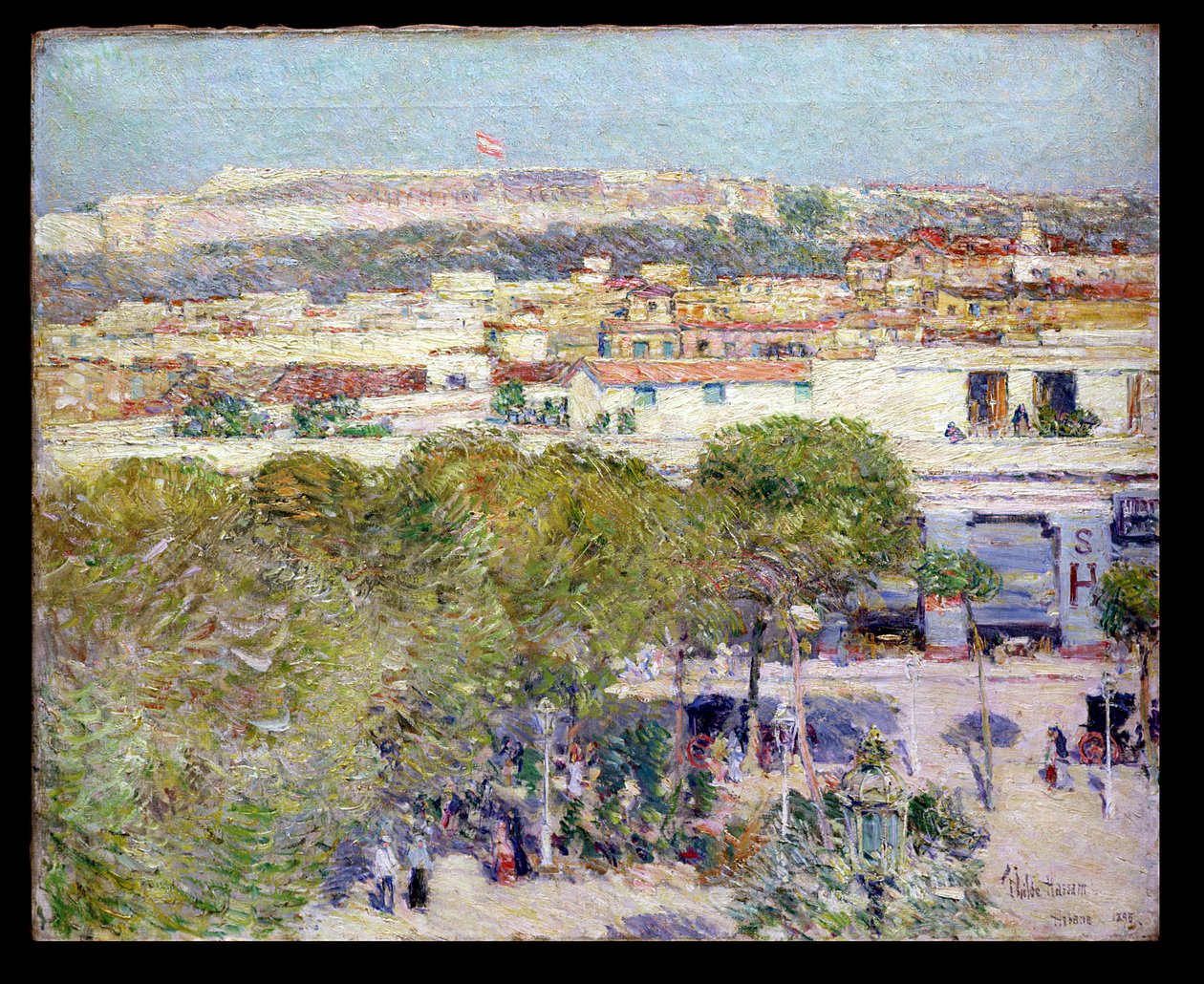 Place Centrale en Fort Cabanas, Havana door Childe Frederick Hassam