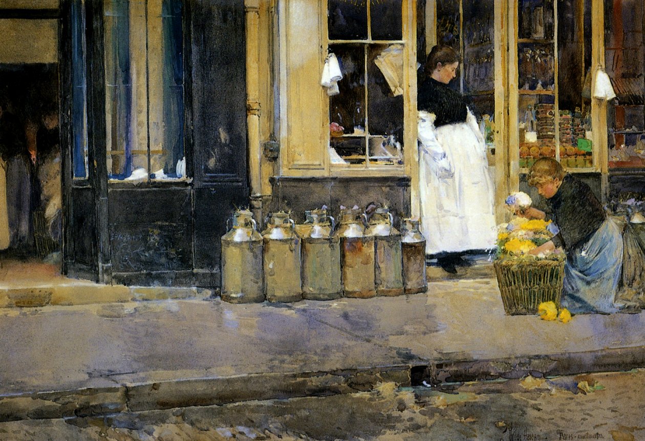 De Melkbusjes, c.1888 door Childe Frederick Hassam