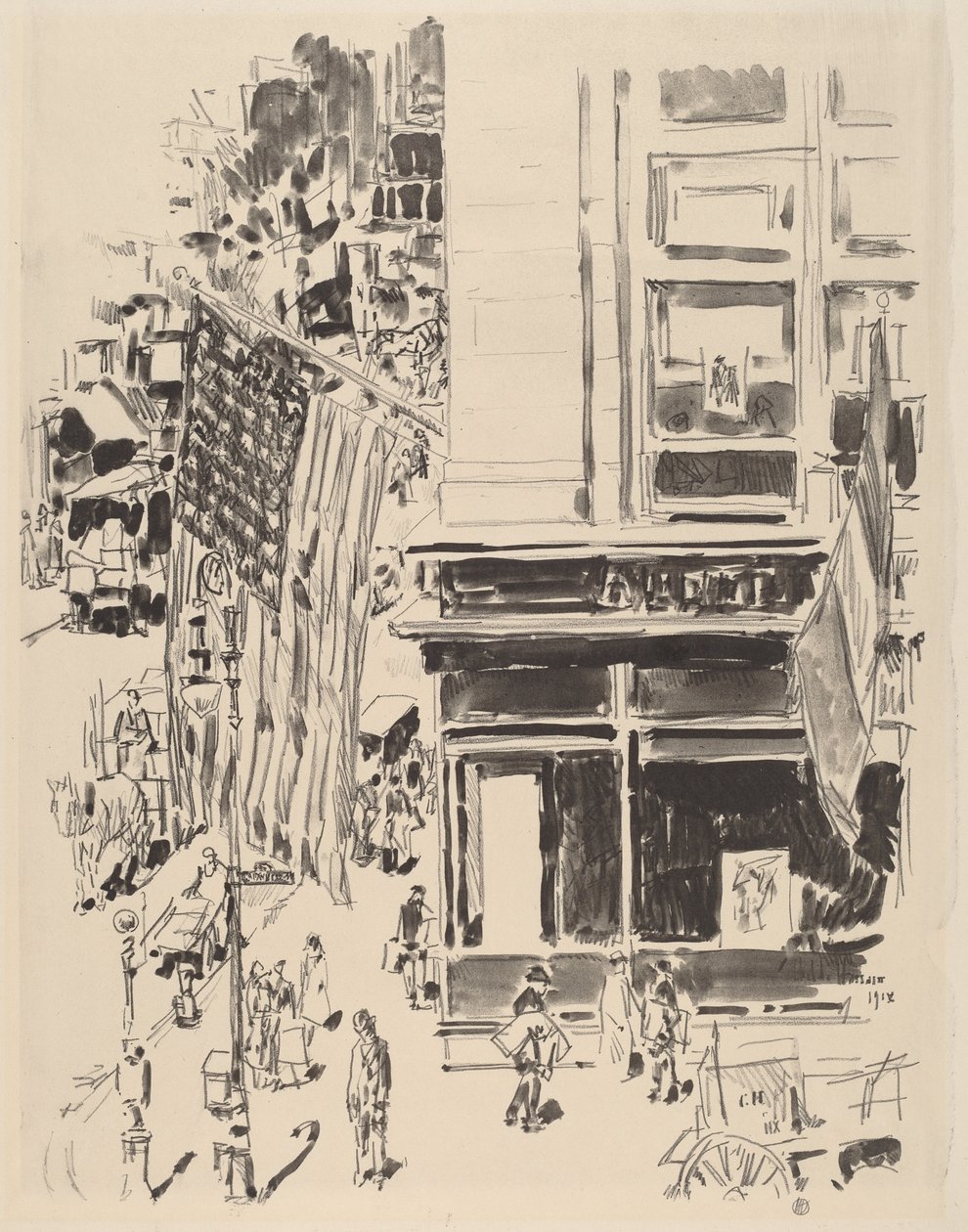 Lafayette Street door Childe Hassam
