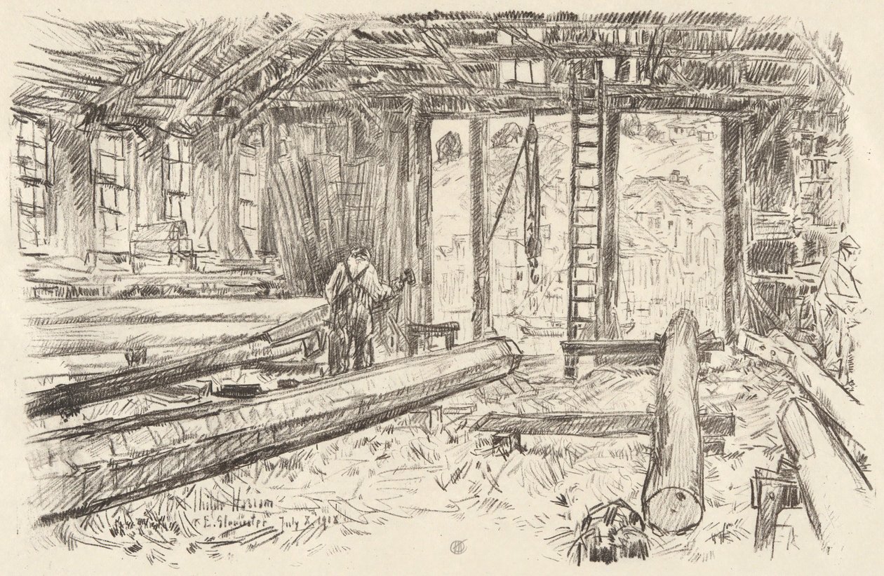 Spar Shop door Childe Hassam
