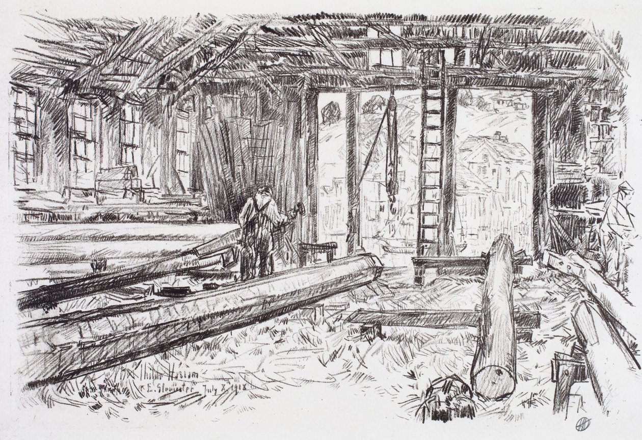 Spar Shop, Gloucester door Childe Hassam