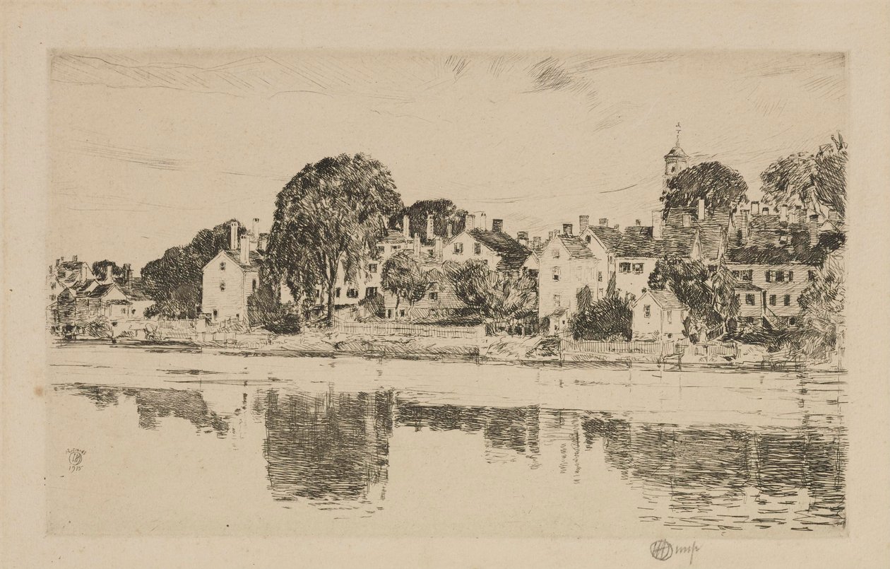 The Chimneys, Portsmouth door Childe Hassam