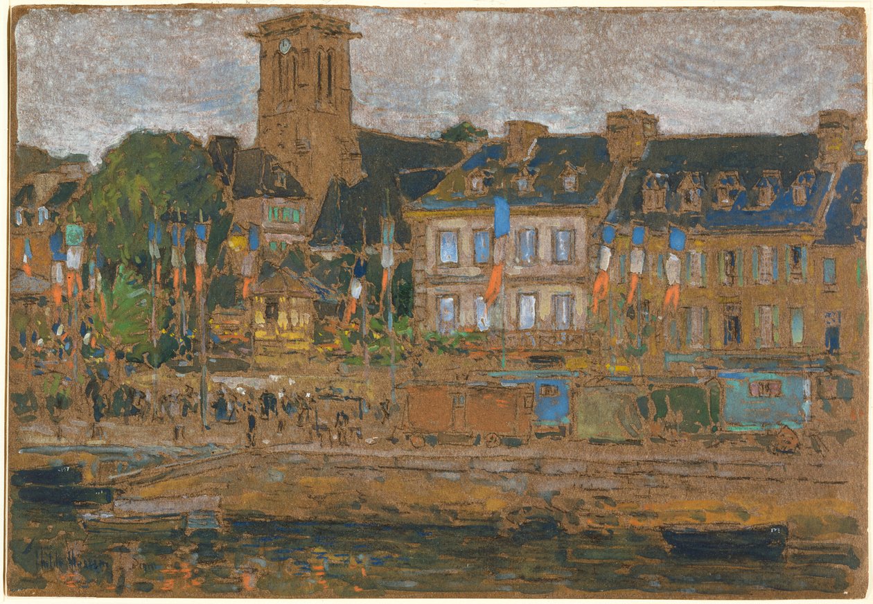 Het feest van Lannion door Childe Hassam