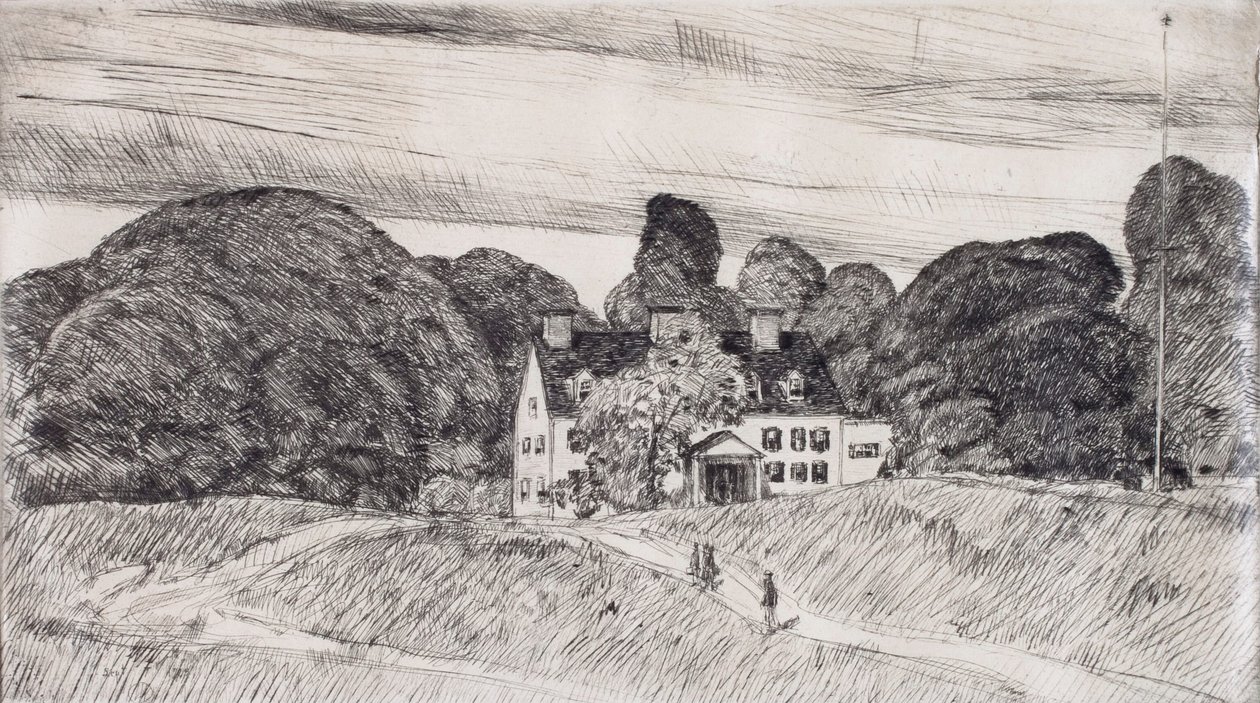 Het landhuis Lion Gardiner door Childe Hassam