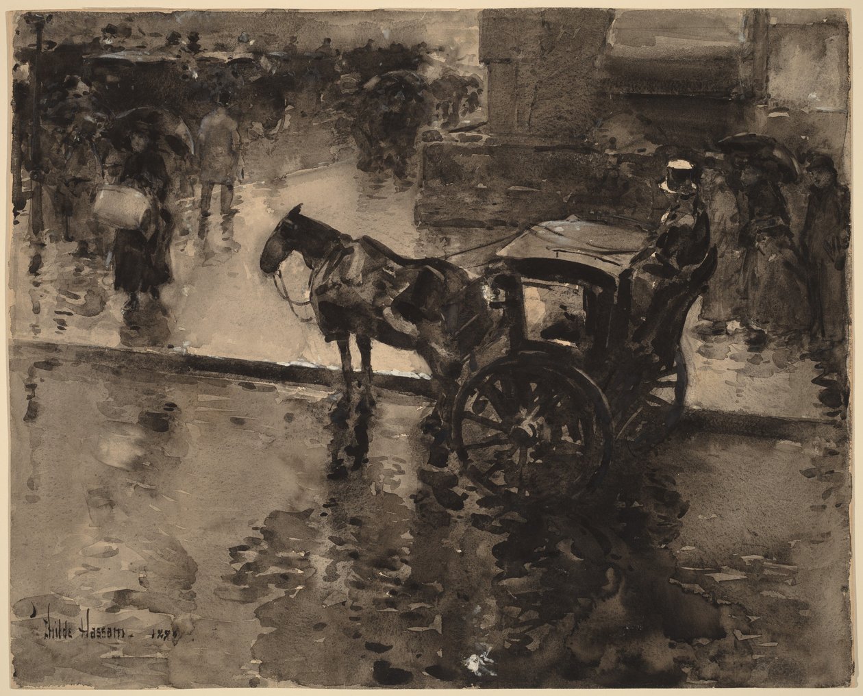 De opwaartse trend op de Avenue door Childe Hassam
