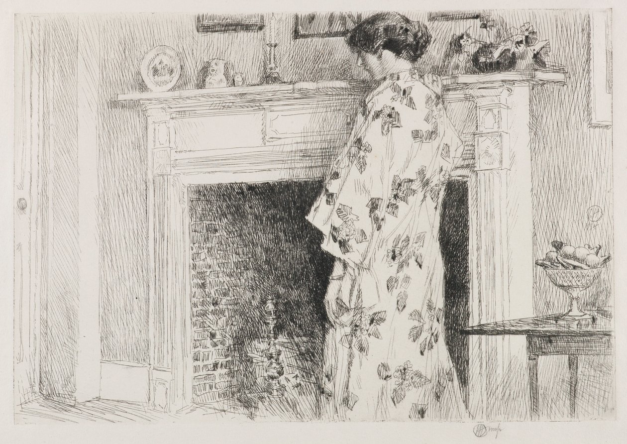 De witte kimono door Childe Hassam