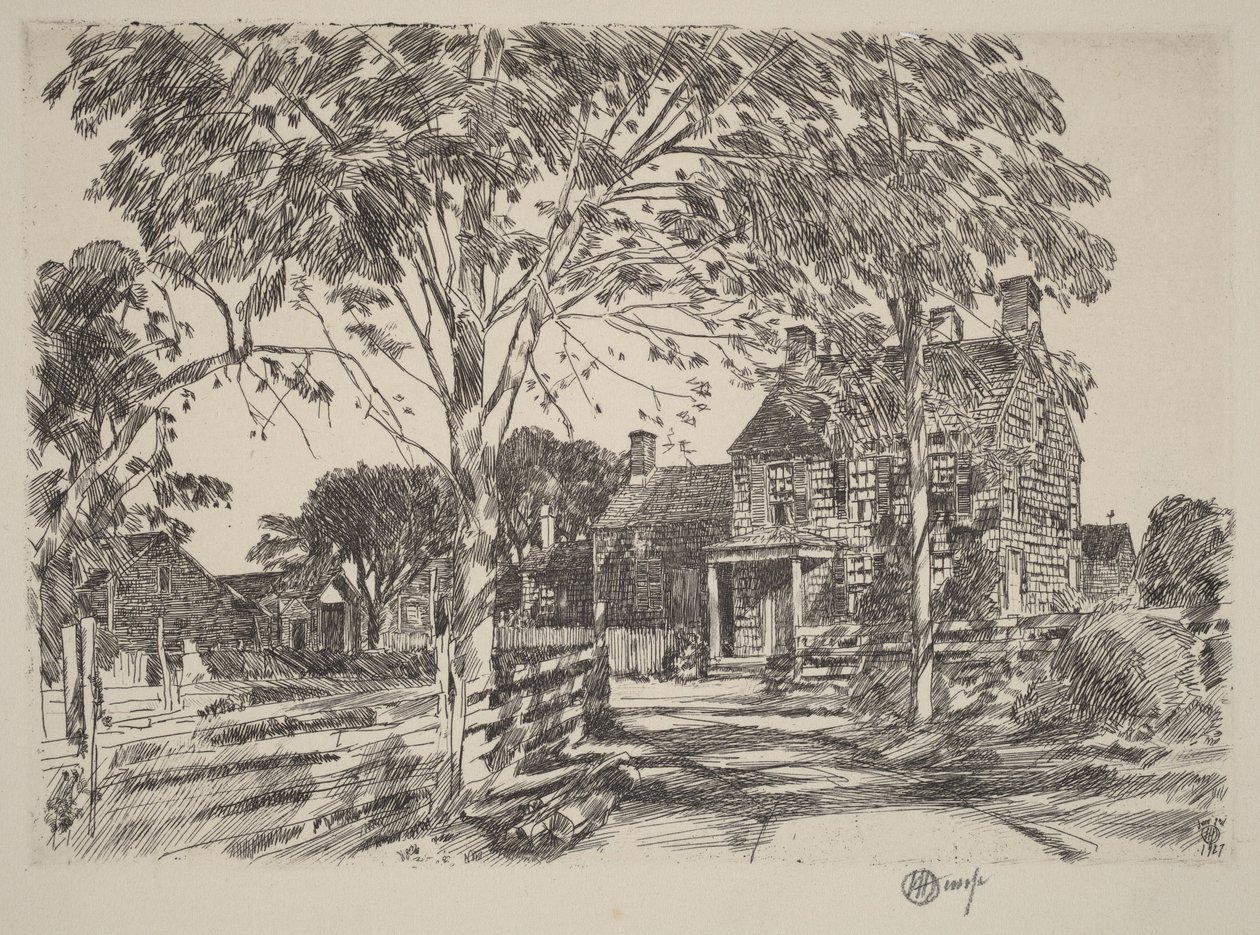 Geboortehuis van Walt Whitman door Childe Hassam