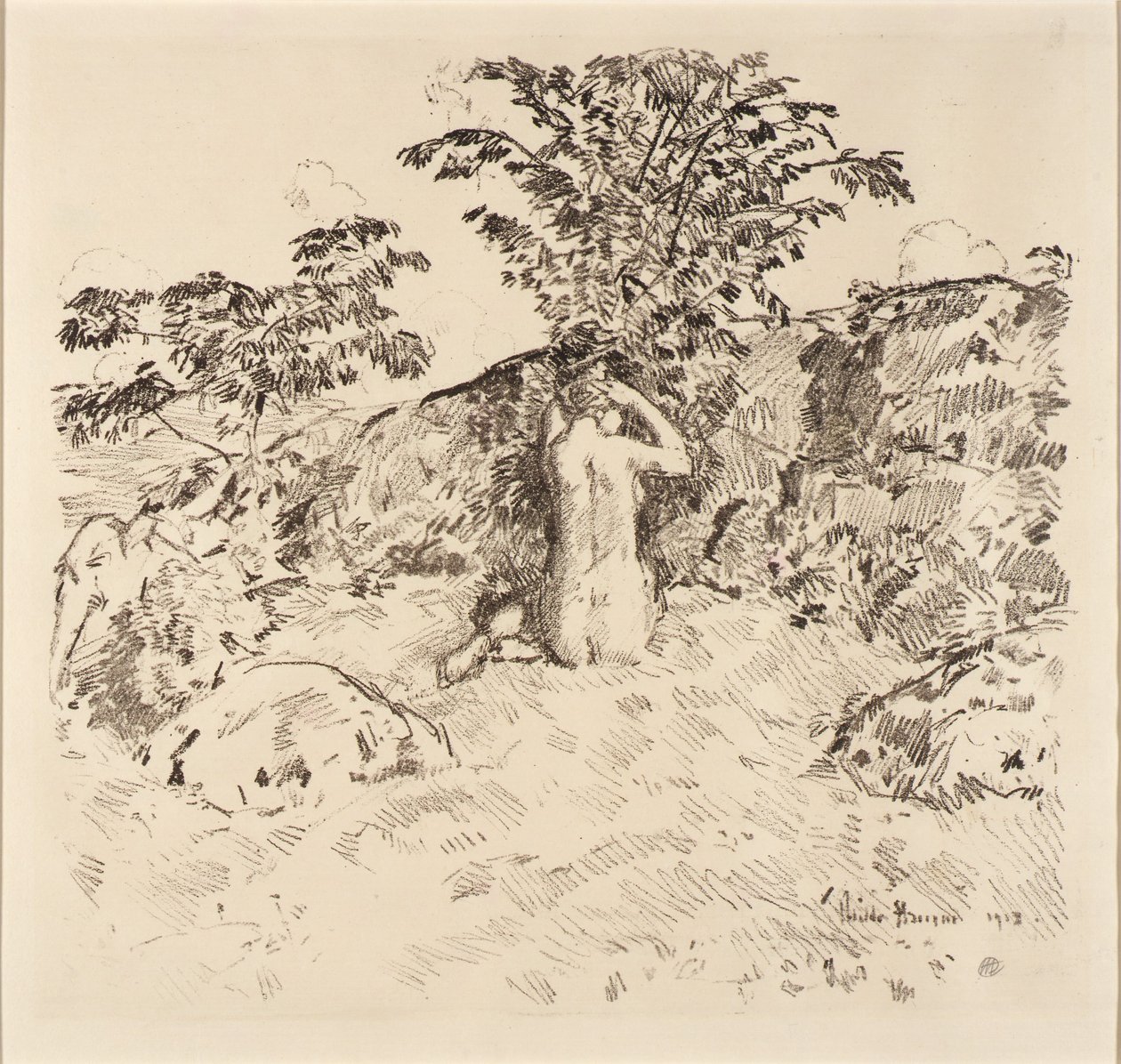 Wilde kersenboom door Childe Hassam