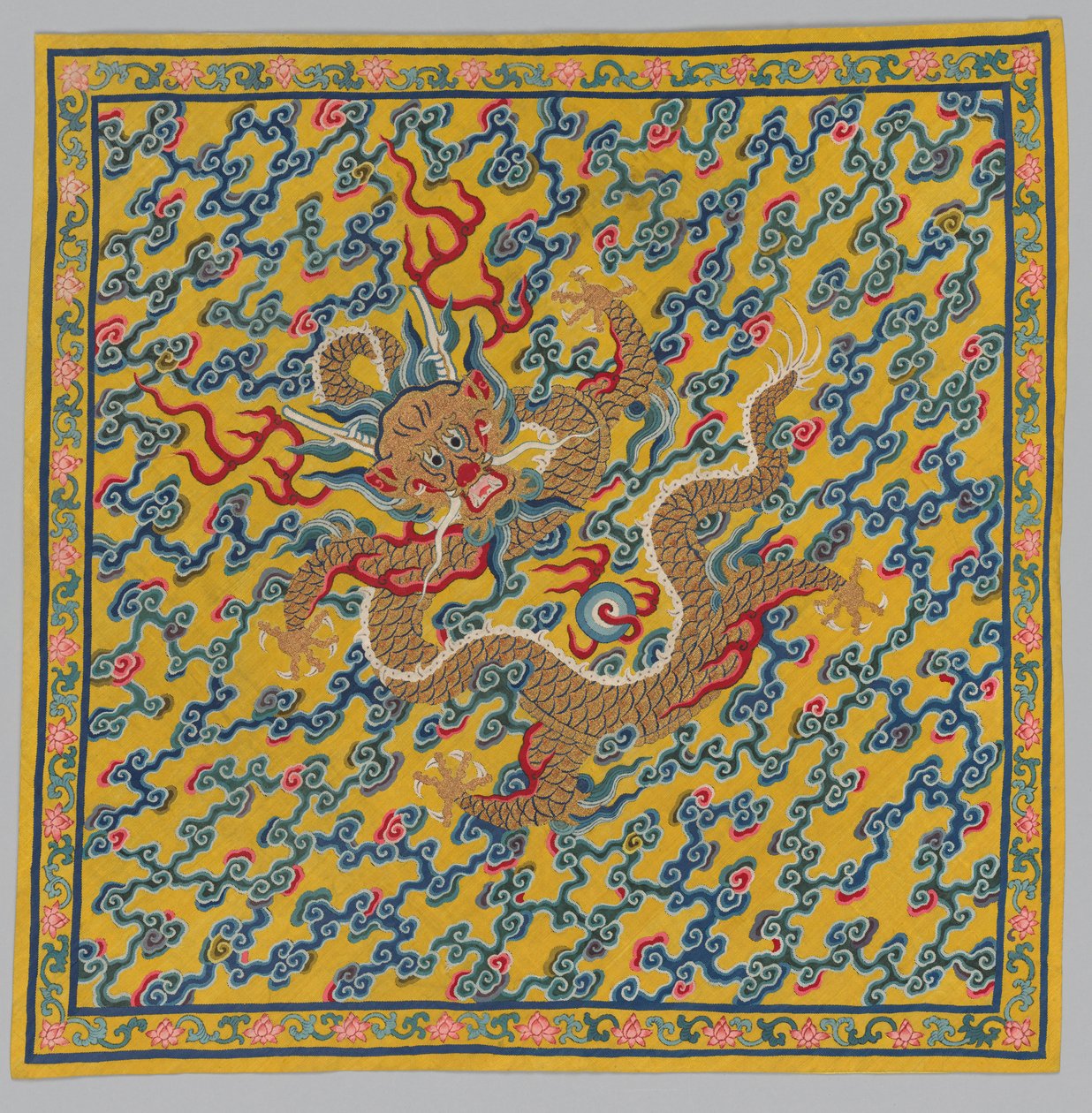 Omslag voor de Wandtapijtenrol Vermenging van Helder en Troebel Water bij de Samenvloeiing van de Jing en Wei Rivieren door China, Qing dynasty