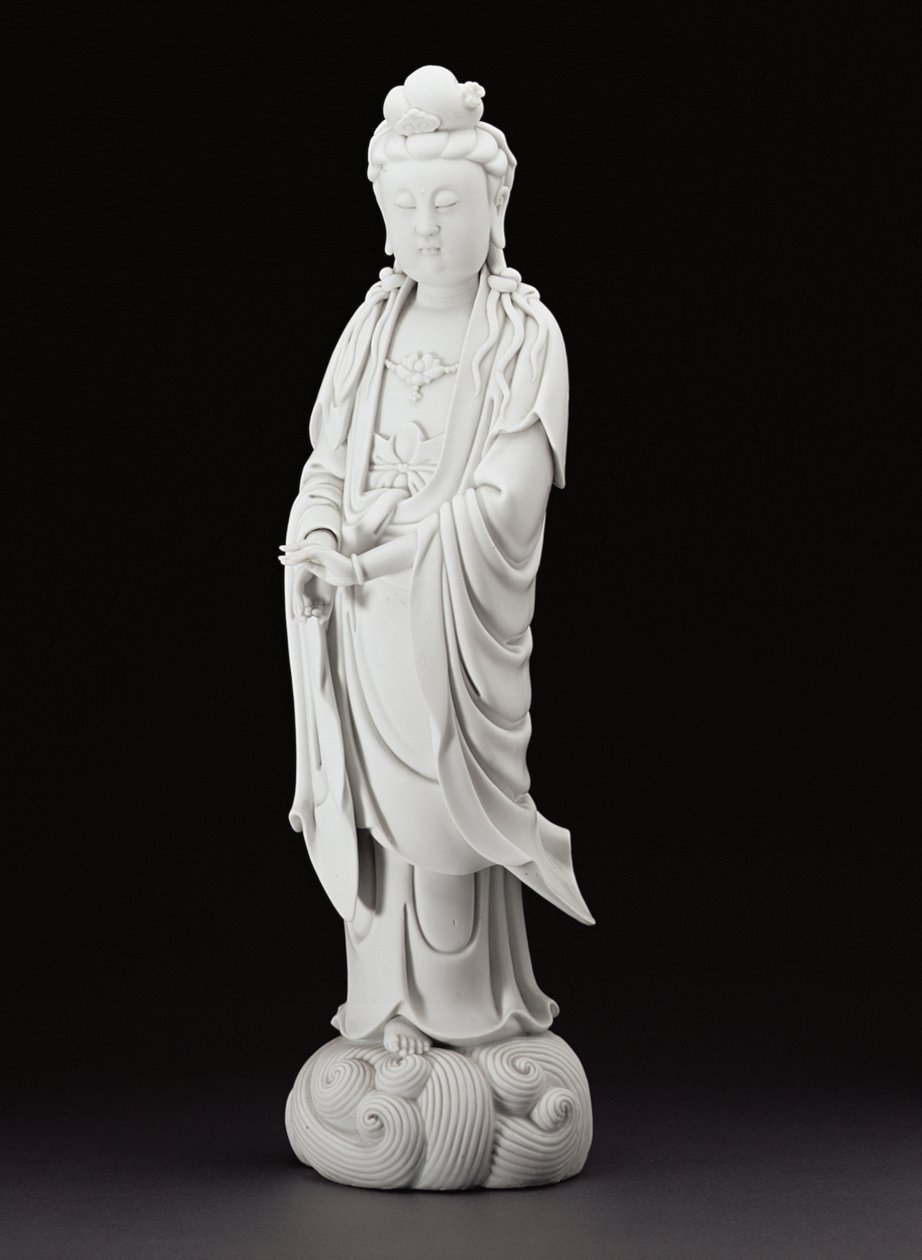 Blanc de Chine-figuur van Guanyin, ca. 1800 door Chinese School