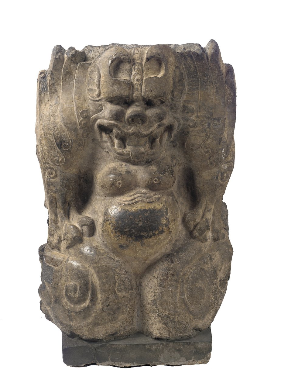 Hurkende bewaker-demon, Hebei provincie, Periode van de Verdeling, 550-577 door Chinese School