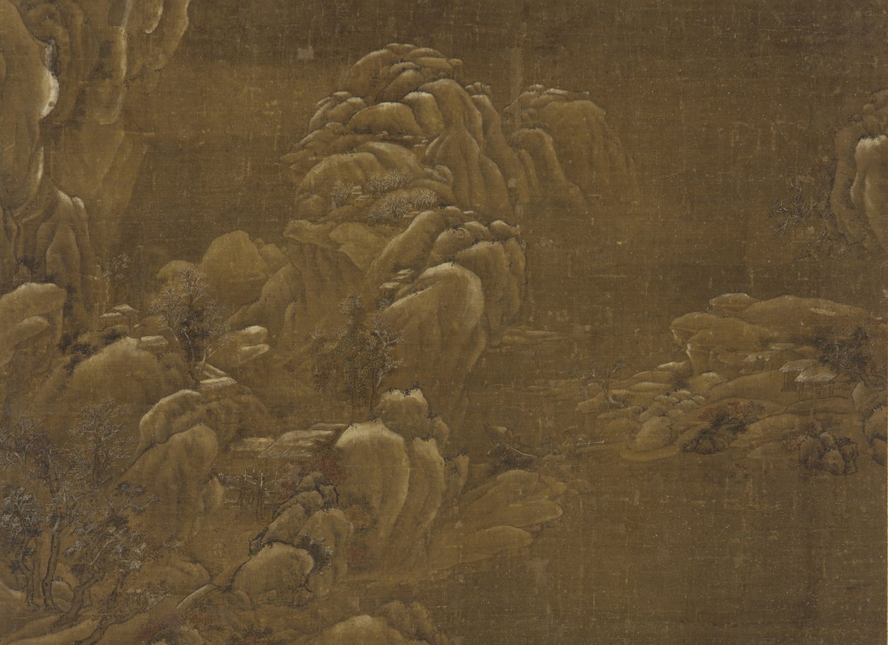 Winterlandschap, Ming of Qing dynastie, 15e-18e eeuw door Chinese School